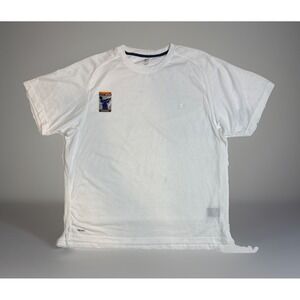 Y2K Starter Dri Star Plain White T-shirt Short Sleeve Wicking Men's Size XL